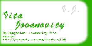 vita jovanovity business card